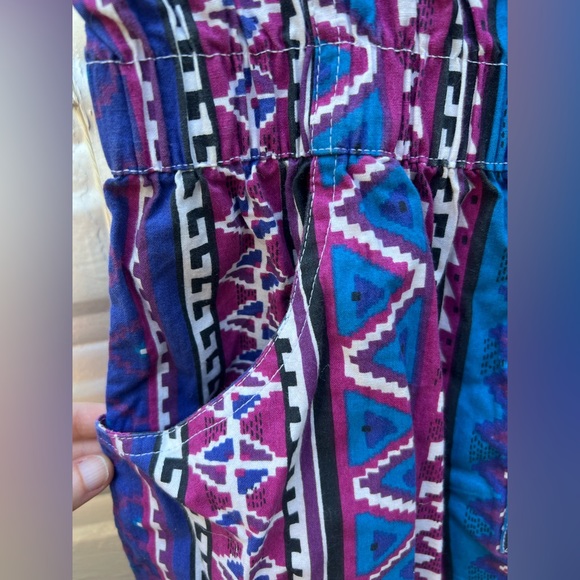 Vintage southwestern blue and purple print romper - Picture 5 of 10